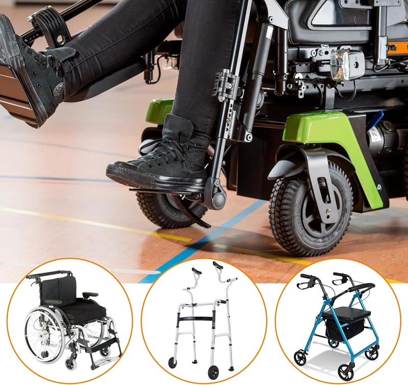 RUTU 8"x 2" Wheelchair Wheels Electric Wheelchair Front Wheel Replacement 8 Inch Solid Tire Wheel Assembly Suitable for Electric Wheelchair Replacement (One Pair) - Image 3